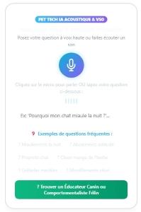 Le Premier Analyseur Vocal IA d'Aboiements, Miaulements & Questions