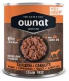 Patee chien avce ingredients naturels poulet et carottes